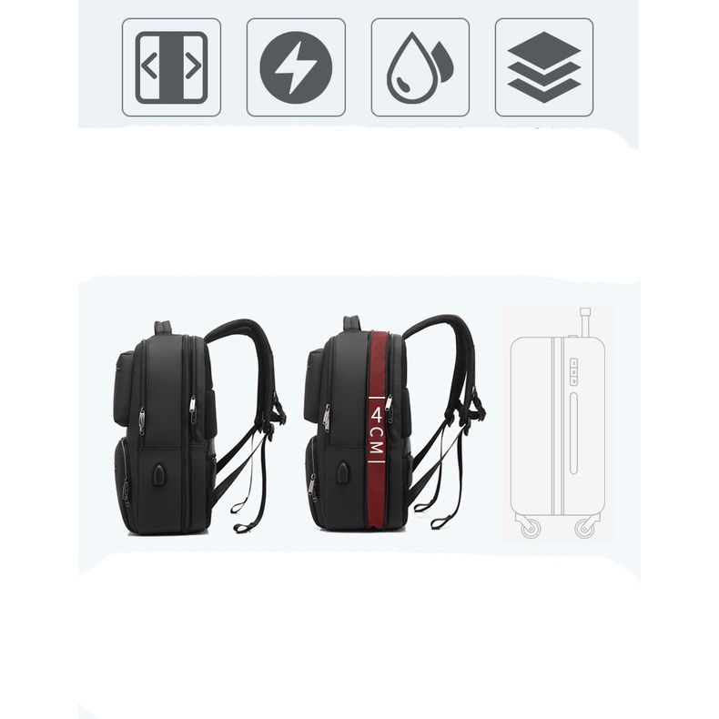 Balo Coolbell 8209 đựng laptop 15.6inch màu đen