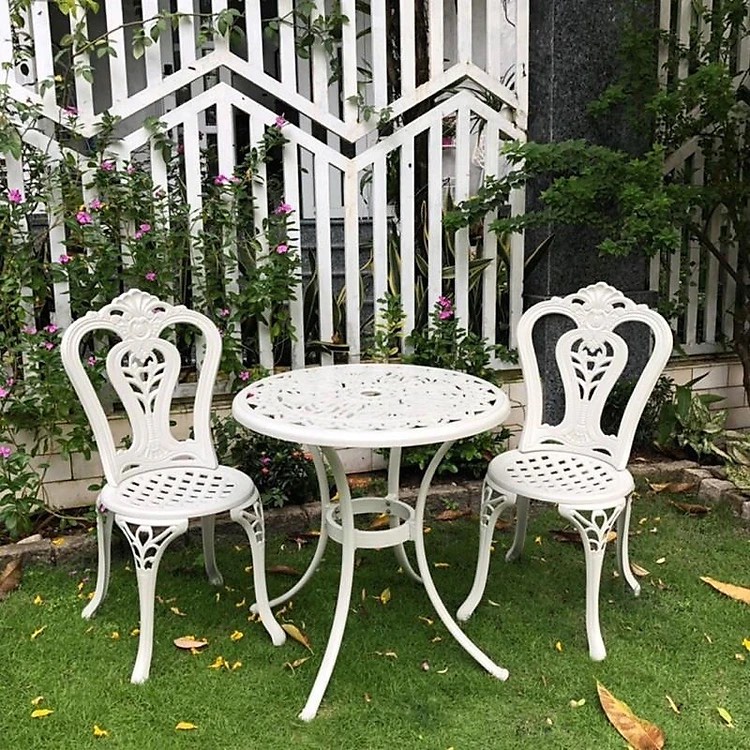 BÀN GHẾ SÂN VƯỜN KHÔNG TAY - NHÔM ĐÚC- NHẬP KHẨU