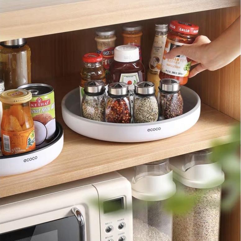 Kệ Xoay Đa Năng 360 Độ ECOCO Đựng Gia Vị Tiện Dụng, Khay Đựng Mỹ Phẩm 30CM ZA52