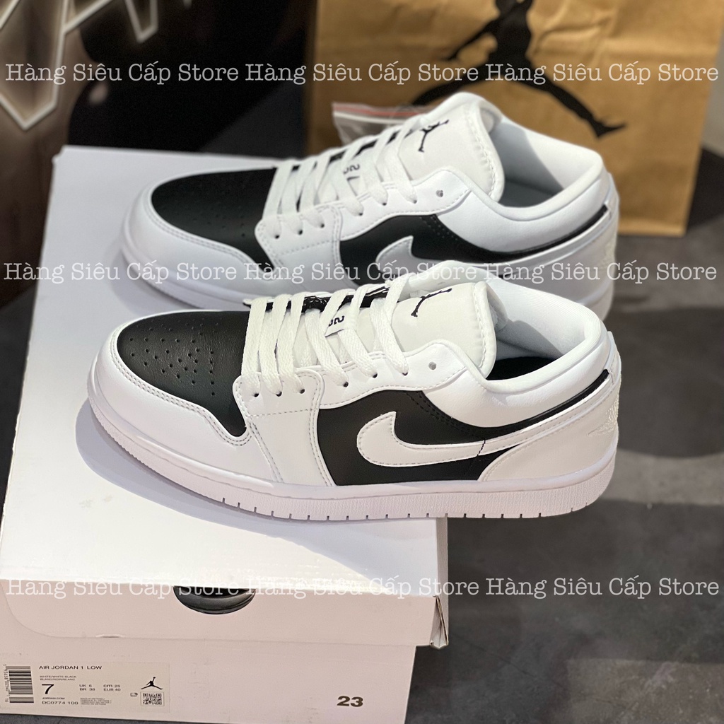 Giày Thể Thao JD1 Low Panda Hàng Vip Giày Jordan Đen Trắng Cao Cấp