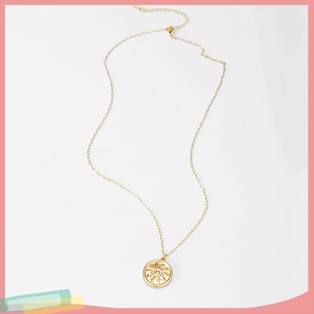Dây chuyền mặt tròn họa tiết đồng xu thời trang