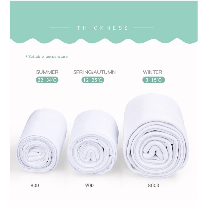 Set 1 Đôi Tất Múa Ballet Màu Trắng Đen 80D Dành Cho Bé Gái