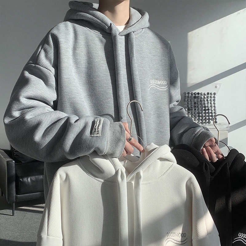 Áo Khoác Hoodie In Hình Bánh Waffle Phong Cách Retro Mỹ Cho Nam