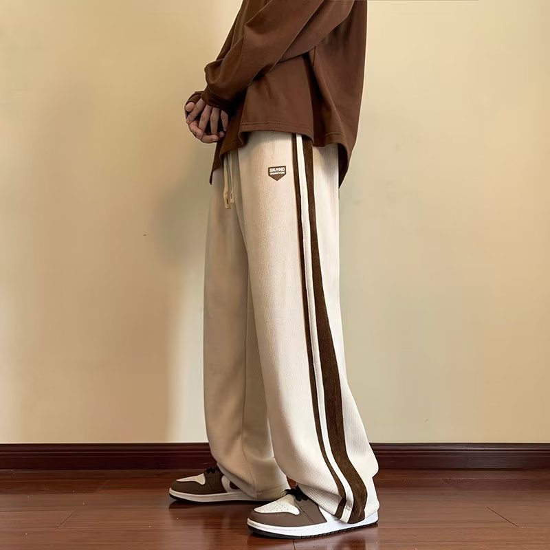Quần Dài Thể Thao Dáng Rộng Lưng Thun Co Giãn Tốt Kiểu hip-hop Đường Phố Nhật Bản Cá Tính Cho Nam