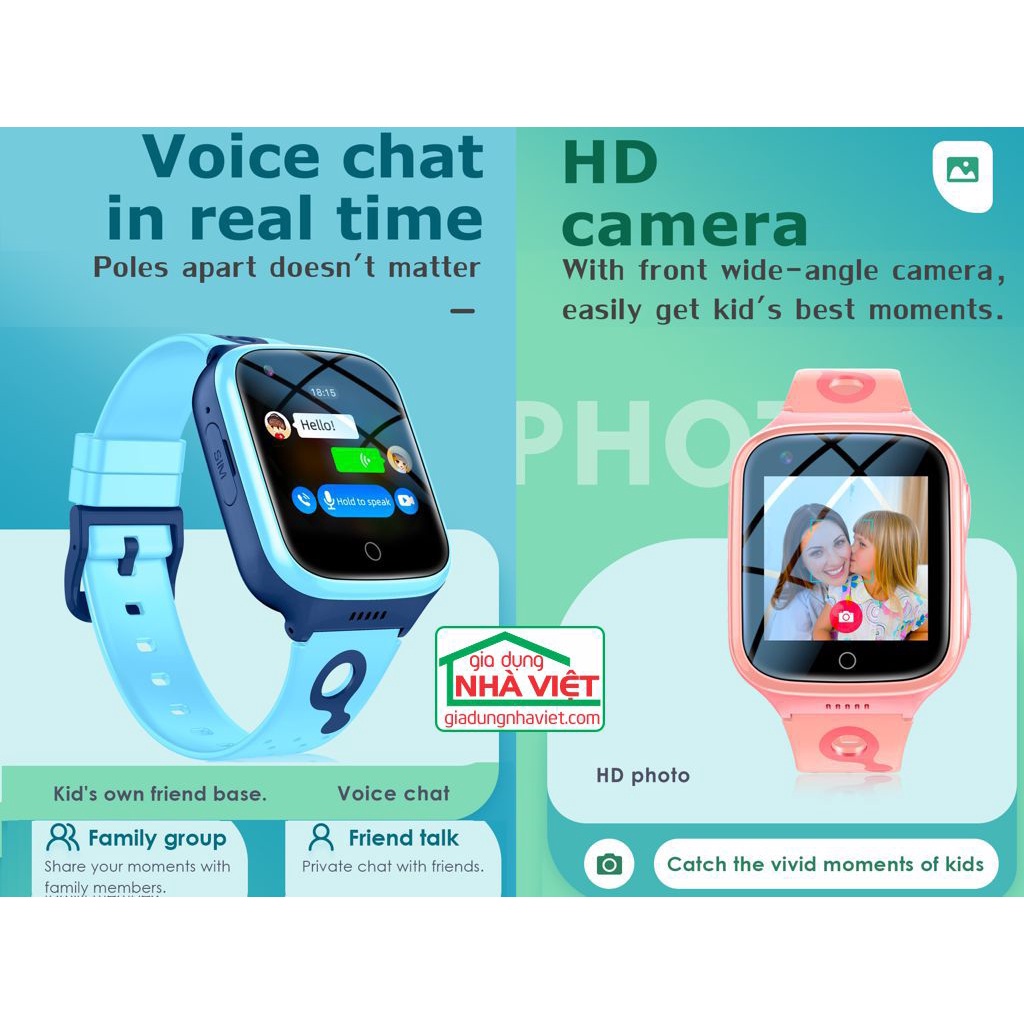 Đồng Hồ Thông Minh 4G Video Call SKYONE SKK9 Chống Nước Lắp Sim Định Vị Gọi Video, Wifi Dành cho Trẻ em
