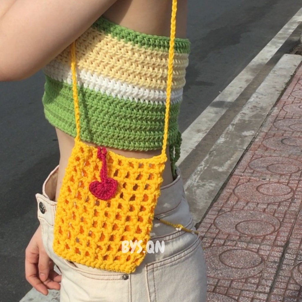 Túi đan len basic một màu dạng lưới siêu dễ phối đồ "Basic Bag"