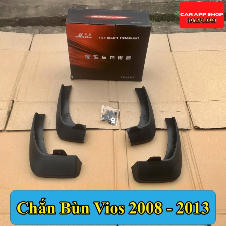 Chắn Bùn Xe Vios 2008 - 2022 Chất Liệu Nhựa Dẻo Siêu Bền Tặng Kèm Thêm Ốc Vít