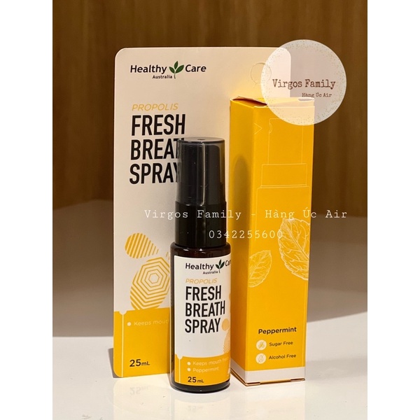 Xịt thơm miệng Healthy Care Propolis Fresh Breath Spray 25ml