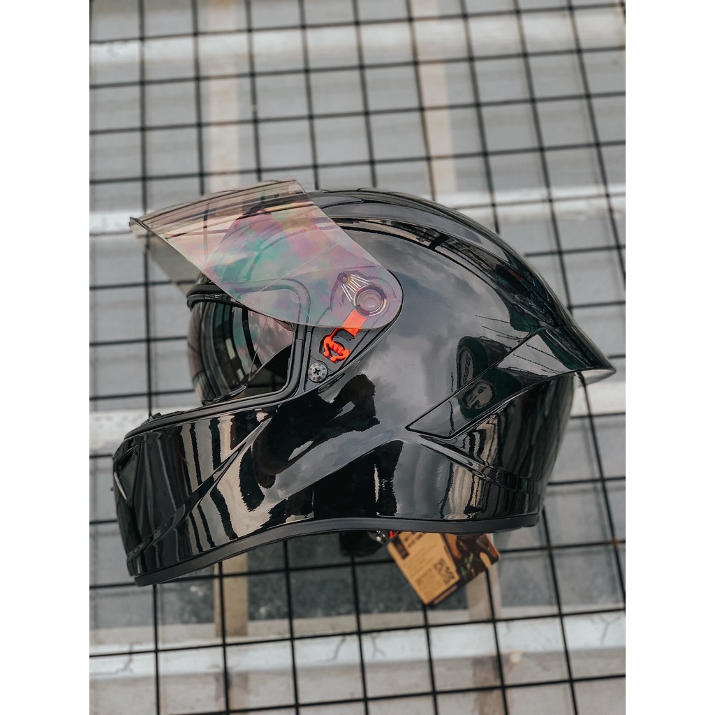 Mũ bảo hiểm fullface 2 kính M266 Đen Bóng - Tapu Shop
