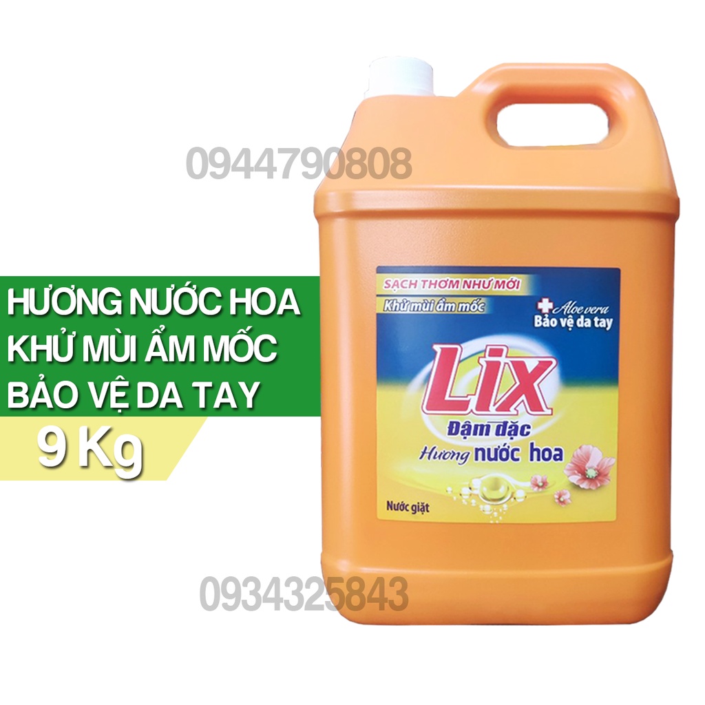 Nước giặt Lix Hương Nước Hoa 9.5kg