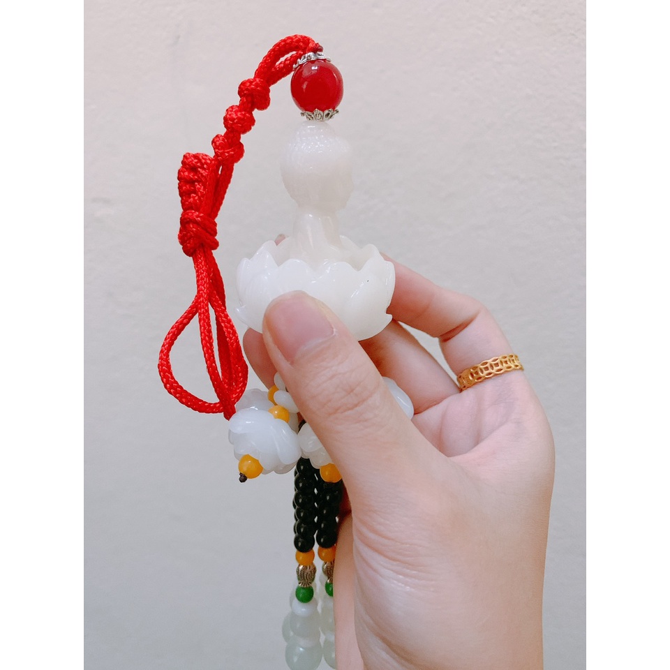Khánh Phật Ngự Đài Sen Treo Xe Phong Thủy