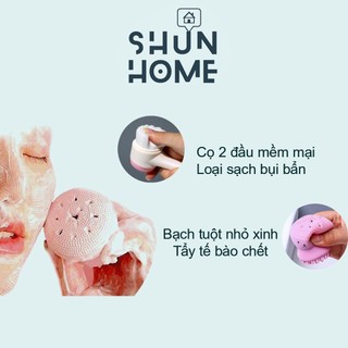 Cọ rửa mặt, miếng rửa mặt silicon mềm mại dễ thương shunhome cn-crm