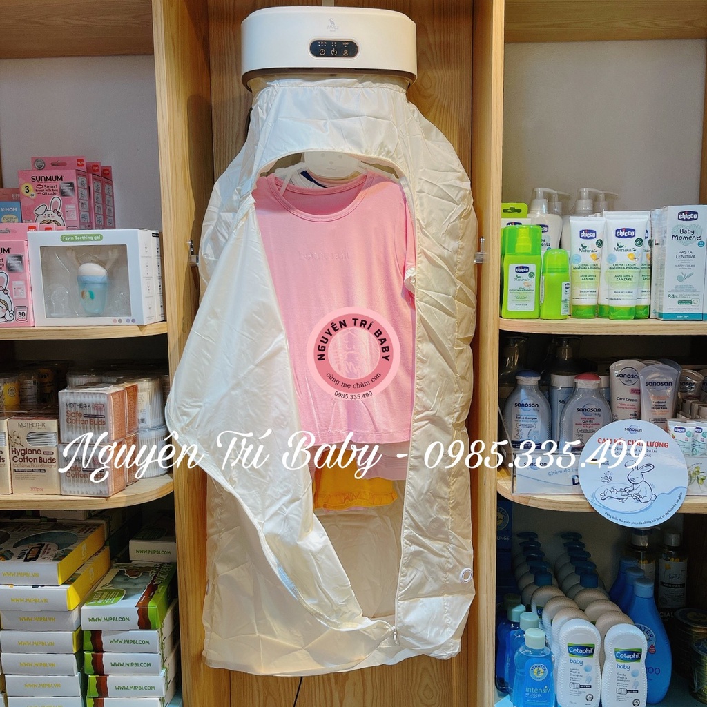 Máy sấy quần áo cho bé gắn đèn Led tiệt trùng Moaz bebe MB048