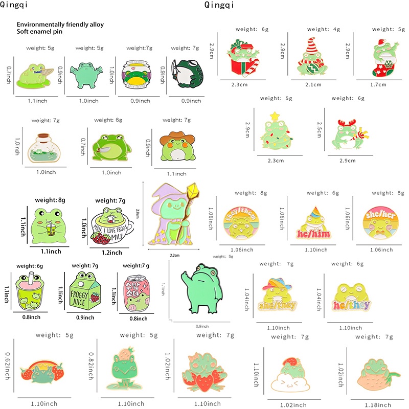 Ghim cài áo MISS ZOE hình chú ếch hoạt hình ngộ nghĩnh tùy chọn kiểu dáng