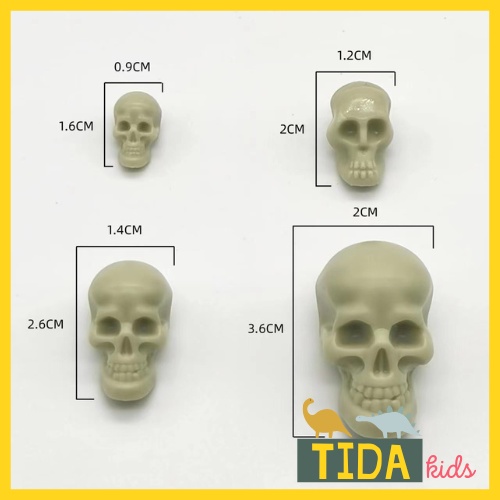 Mô Hình Đầu Lâu Mini ⚡ Hot Trend ⚡ Đồ Chơi Giải Trí Skull Xương Xọ, Trang Trí Halloween, Đồ Chơi Giải Trí TiDa Kid Shop