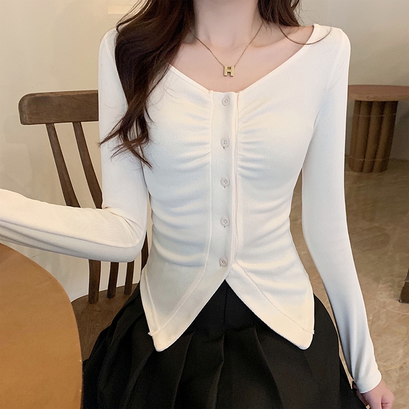 IELGY   Áo Thun Cổ Chữ v plus size Thiết Kế IELGY  Cho Nữ