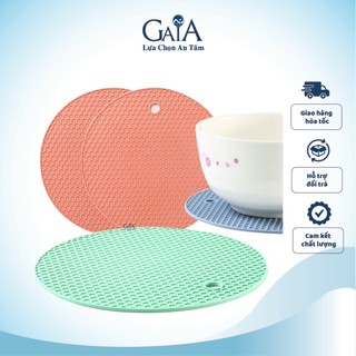 Tấm silicon lót nồi chống trượt miếng lót nồi đa chức năng hình tròn
