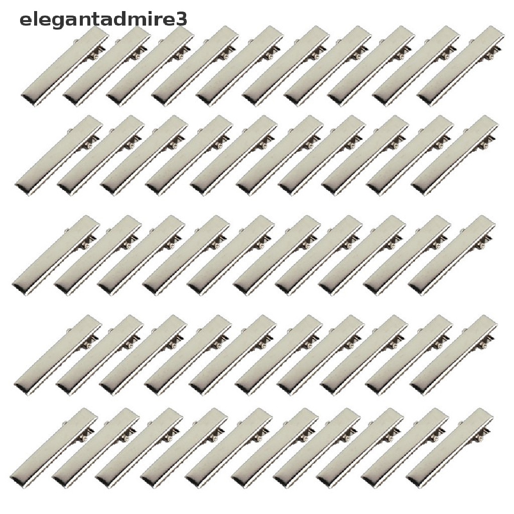 Bộ 50 Kẹp Tóc Kim Loại Màu Bạc Thời Trang