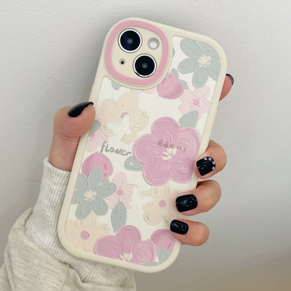 Ốp Điện Thoại TPU Mềm Chống Sốc Họa Tiết Hoa Màu Nước Cho IPhone 14 13 12 11 Pro Max XS XR 8 7 Plus