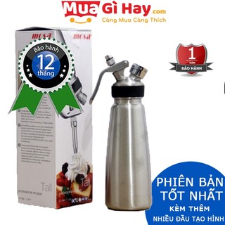 Bình xịt kem tươi Mosa inox 1L - Hàng Nhập Khẩu