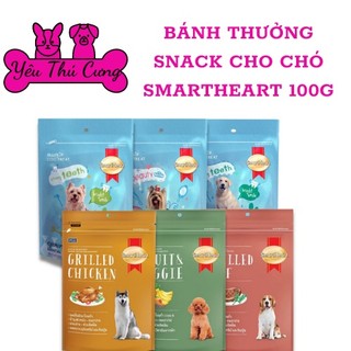Bánh snack thưởng cho chó smartheart dog treat 100g-yêu thú cưng