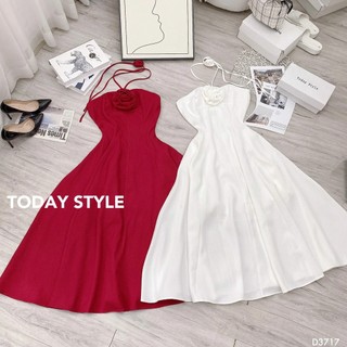 Đầm maxi cổ yếm đi tiệc today style d3717 sang trọng