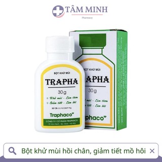 TRAPHA BỘT KHỬ MÙI HÔI CHÂN, KHÁNG KHUẨN, GIẢM TIẾT MỒ HÔI