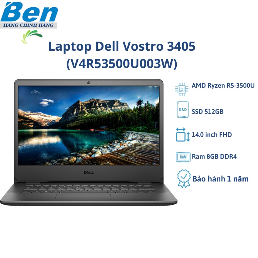 Laptop Dell Vostro 3405 R5 3500U/8GB/512GB/Win10 (V4R53500U003W)