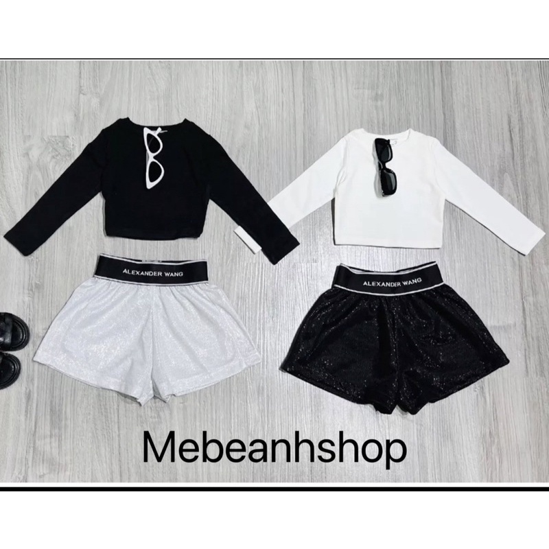 Áo croptop dài tay cho bé gái siêu cưng từ 8-28kg)