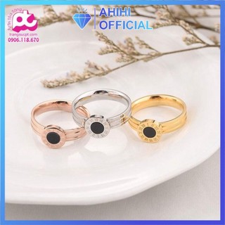 Nhẫn titan nữ cách điệu cao cấp thép không gỉ titanium