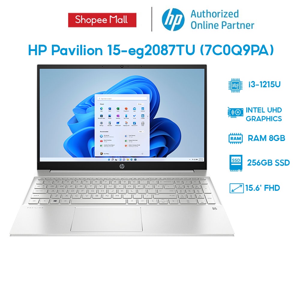 [Mã ELHP12 giảm 12% đơn 10TR] Laptop HP Pavilion 15-eg2087TU 7C0Q9PA i3-1215U | 8GB | 256GB | 15.6' FHD | Win 11 | BigBuy360 - bigbuy360.vn