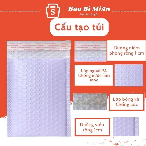 Túi Gói Hàng Niêm Phong Mian Túi Bóng Khí Chống Sốc Chống Nước Túi Chống Sốc Tím Giá Rẻ Đủ Size