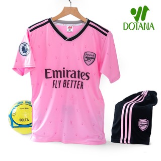 Quần áo bóng đá, đồ đá banh, áo đấu clb arsenal hồng 2022-23 - thun lạnh cao cấp, co giãn thoáng mát
