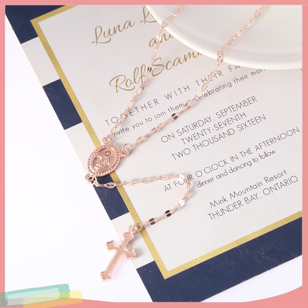 Dây Chuyền Hợp Kim Trang Trí Thánh Giá Xinh Xắn Cho Nữ