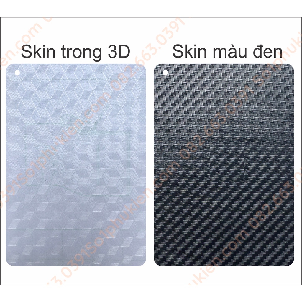 Miếng dán mặt lưng skin carbon cho các dòng iPad Mini 1 2 3 4