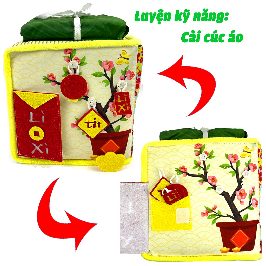 Khối vải PiPoVietnam luyện kỹ năng tinh cho bé- Chủ đề Tết Nguyên đán