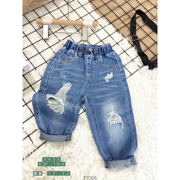 Quần bò rách đẹp cho bé trai