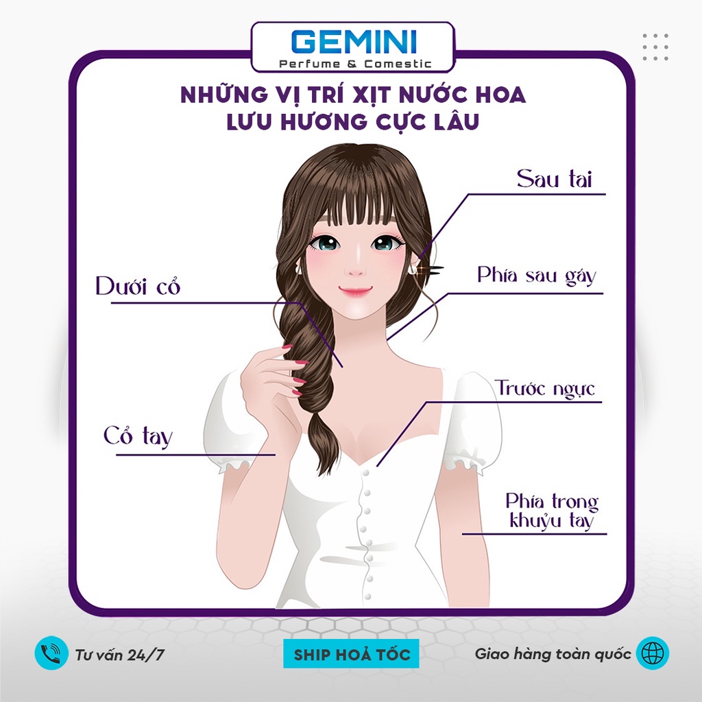Nước hoa nữ Coco đen 100ml - Dầu thơm quyến rũ hiện đại gợi cảm thơm lâu GEMINI NH003