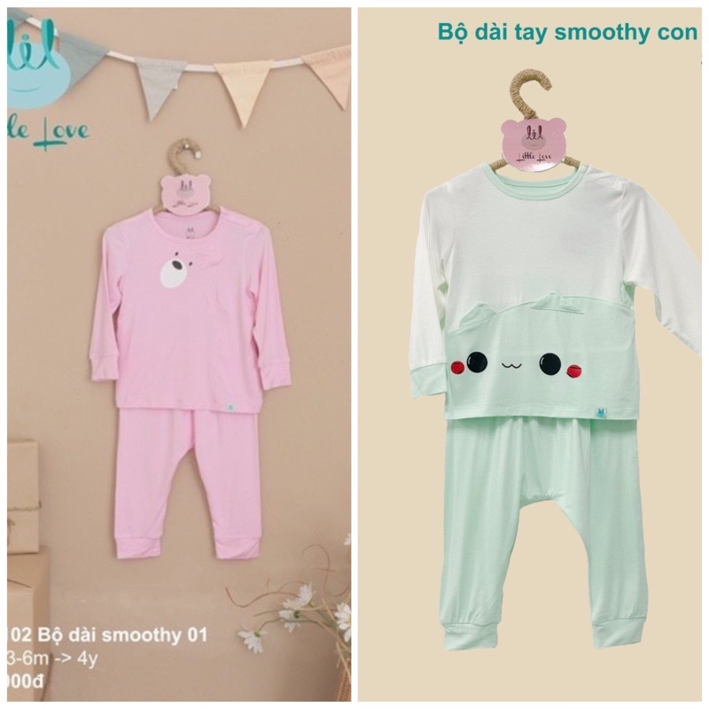 Bộ dài tay bambo lil dành cho bé size từ 9-12m đến 4Y