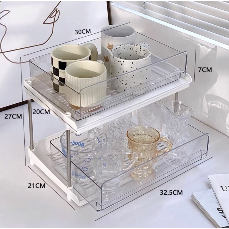 Tủ đựng ly trong suốt decor bàn ăn , decor bếp theo phong cách trang trí Hàn Quốc