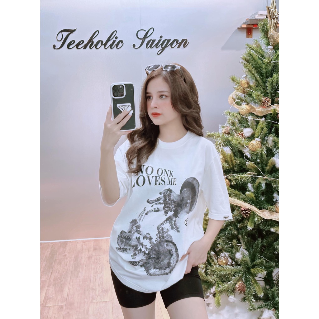 Áo thun unisex nam nữ form rộng in hình bạch tuộc màu trắng TeeHolic THS local brand