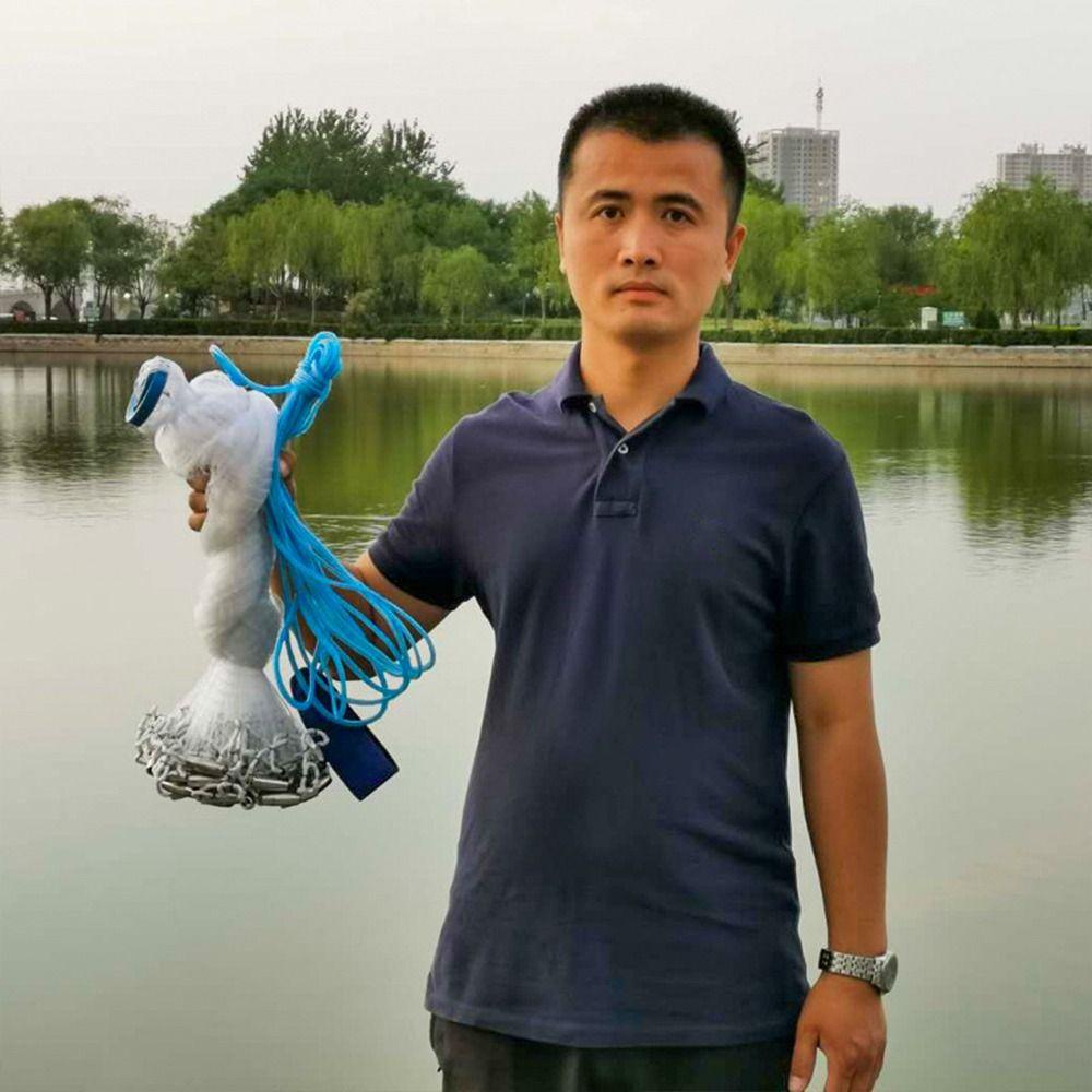 LET Lưới Đánh Bắt Cá Chất Liệu Nylon Kích Thước 6 / 8 / 10 / 12 / 16FT