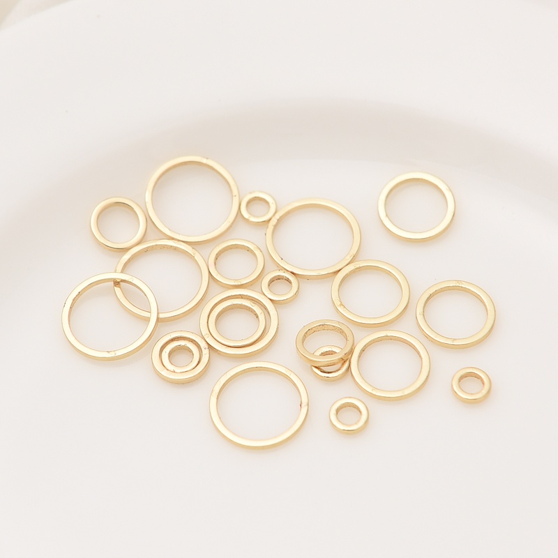 Set 10 Vòng Tay / Nhẫn Bằng Đồng Mạ Vàng 14K Màu Sắc Tự Làm Thủ Công