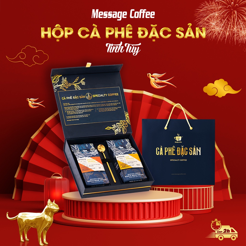 Hộp Cà phê Đặc sản Top 2 Amazing Cup 2022 Tinh Hoa, Cafe Specialty, Quà tặng Sang trọng, Cao cấp từ Message Coffee