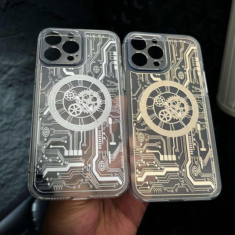 Ốp Điện Thoại Trong Suốt In Hình Bảng Mạch Cho Iphone 11promax 14Pro 11pro xsmax 8plus 13Promax 12 / 13 / 14 xs / xr 14Pro 7L2D