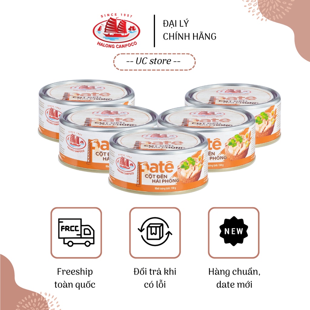 Combo 5 Hộp Pate Cột Đèn Hải Phòng 150G - Đồ Hộp Hạ Long