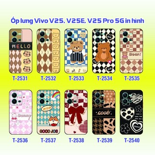 Ốp lưng Vivo V25, V25E, V25 Pro 5G in hình họa tiết caro và hello Ti.ger - Ốp chống sốc bảo vệ camera