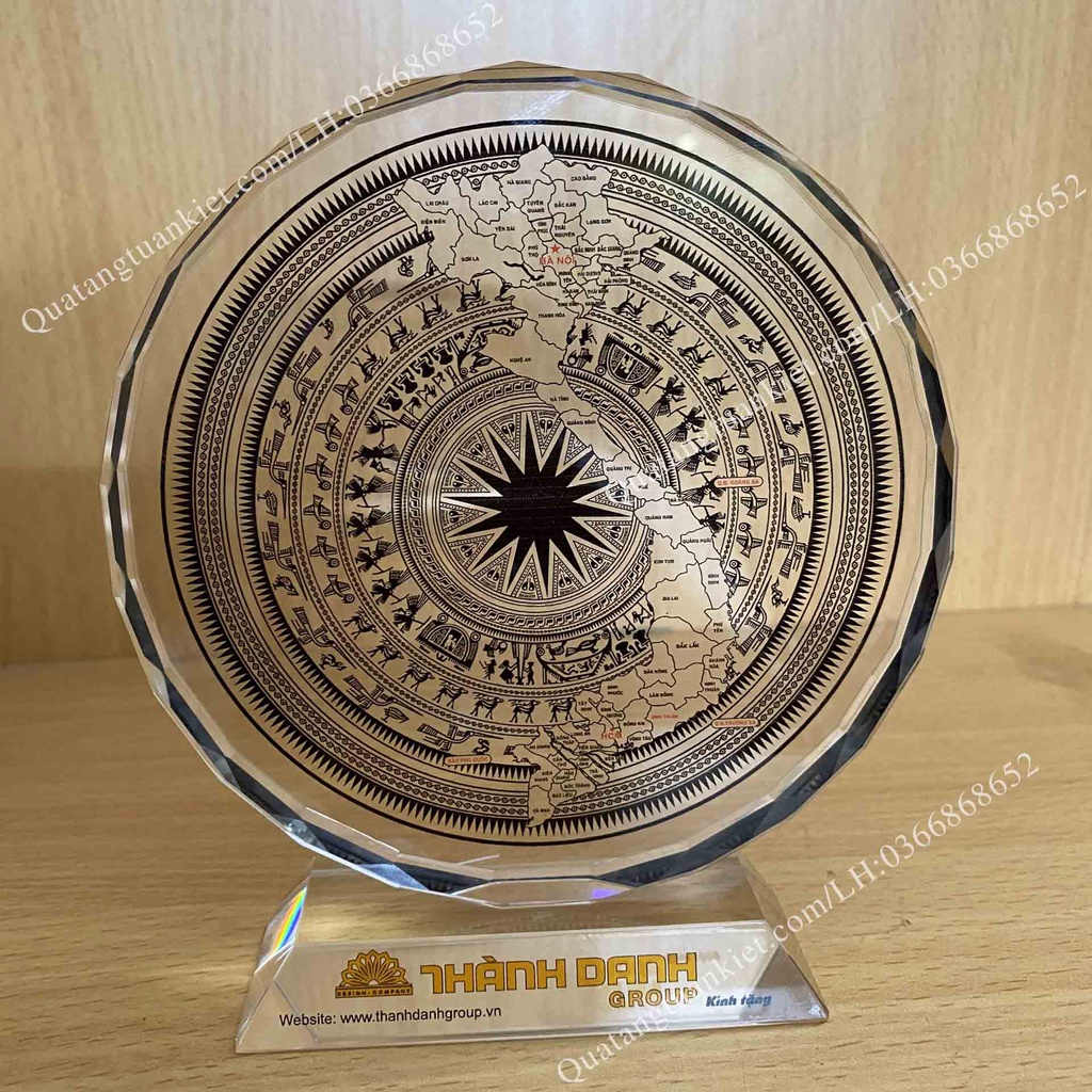Combo 5 kỷ niệm chương pha lê tròn đường kính 12cm