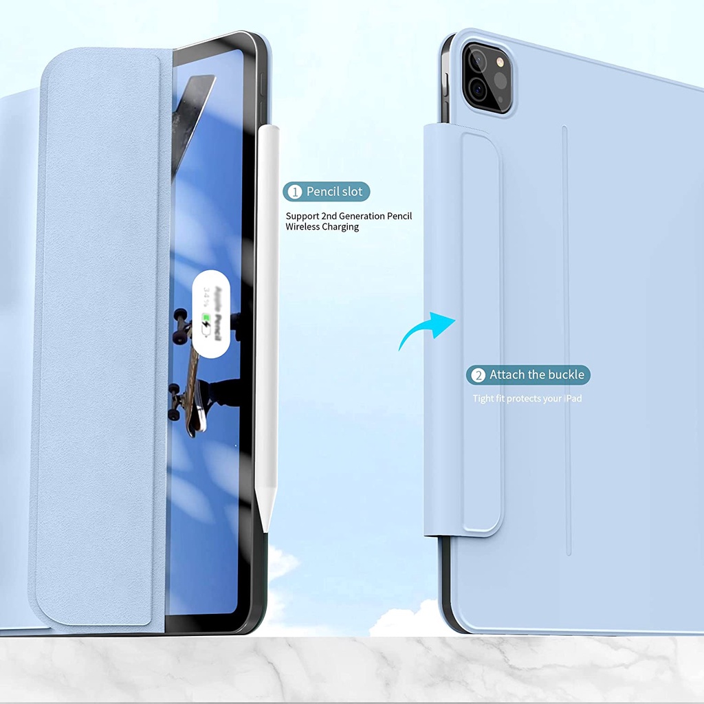 Bao Da Máy Tính Bảng Từ Tính 3 Trong 1 Cho iPad Air 5th / Air 4th / Pro 11 inch / Pro 12 inch / Mini6 / 10th Gen 10.9 inch