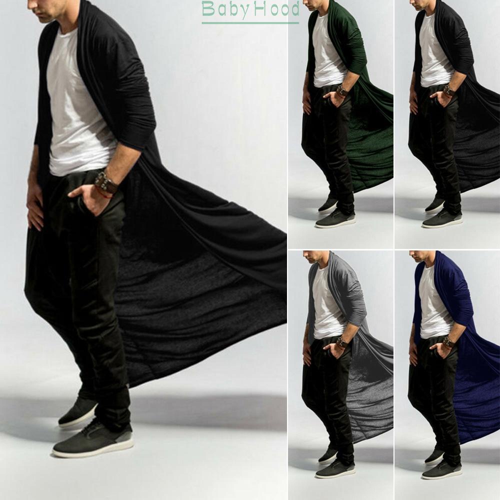 Full Length Mens Baggy Casual Coat Cape Loose Long Cardigan Cloak Tops Outwear#BBHOOD